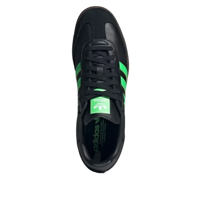 Adidas Samba ”Core Black Screaming Green Gum”