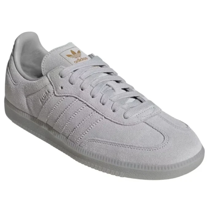 Adidas Samba ”Grey Two Crystal White Gold Metallic”